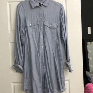 Long button up shirt